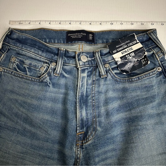 NWT Abercrombie & Fitch Men’s Signature Stretch Athletic Slim Jeans Size 29 - Picture 7 of 11